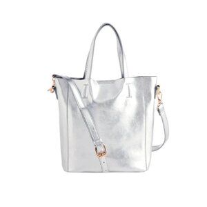 Maddie Mini Tote - Metallic Silver